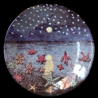 Small Starfish & Starry Night Plate | Astier de Villatte - Bon Ton goods