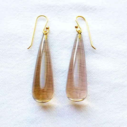 Smoky Topaz drop Earrings - Bon Ton goods