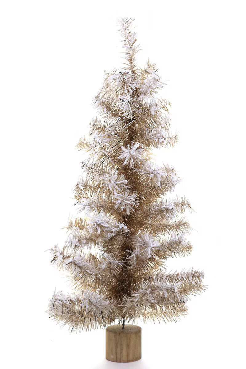 Snow-Laden Christmas Tree, Gold, Large by Cody Foster