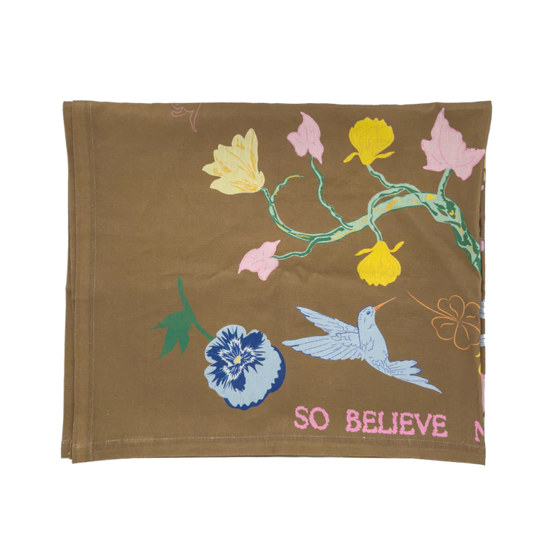 NojiNoji I'm Not Afraid to Eat Alone Tablecloth (Brown)