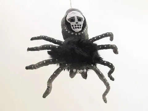 Spider Ornament - Vintage Inspired Spun Cotton | Vintage by Crystal Spun Cotton Ornament - Bon Ton goods
