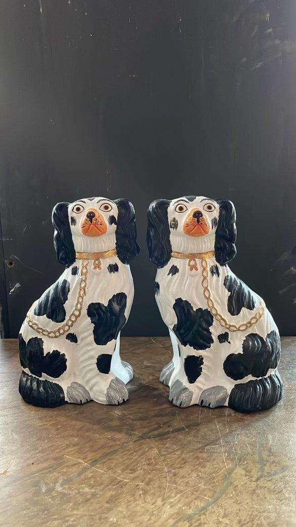 “Staffordshire” Dogs Pair Paper Mache - Bon Ton goods