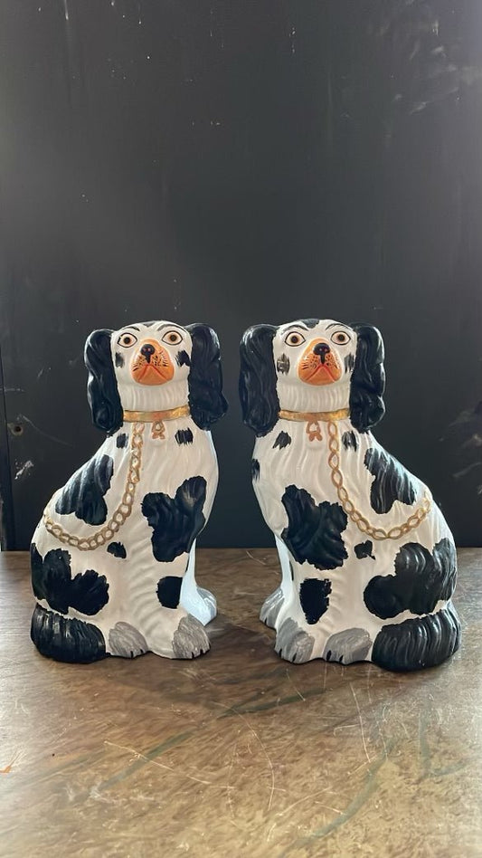 “Staffordshire” Dogs Pair Paper Mache - Bon Ton goods