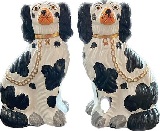 “Staffordshire” Dogs Pair Paper Mache - Bon Ton goods