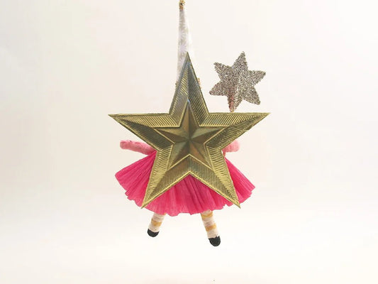 Star Fairy - Vintage Inspired Spun Cotton | Vintage by Crystal Spun Cotton Ornament - Bon Ton goods