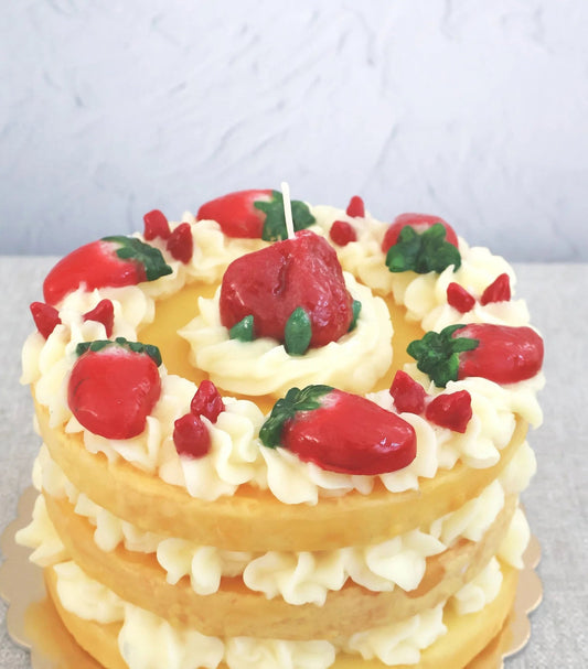 Strawberry - Torta Tripoli Strato Wax Cake | Cereria Introna - Bon Ton goods