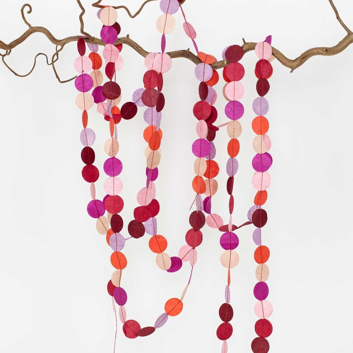 Strip Garland, red/pink | Christmas Ornament - Bon Ton goods