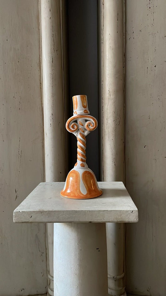 Striped Candle Holder Yellow - Bon Ton goods