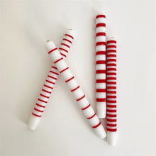 Load image into Gallery viewer, STRIPED CANDLE - RED/WHITE - Bon Ton goods
