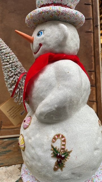 Sugar and Candy Sugarbead Snowman with Sugarbead Tree | Ino Schaller - Bon Ton goods