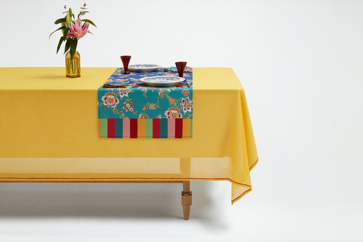 Swiss Blue Veronese - Table Runner - Bon Ton goods