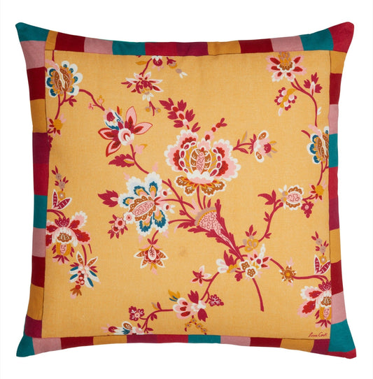 Swiss Geranium Yellow Pillow - Bon Ton goods