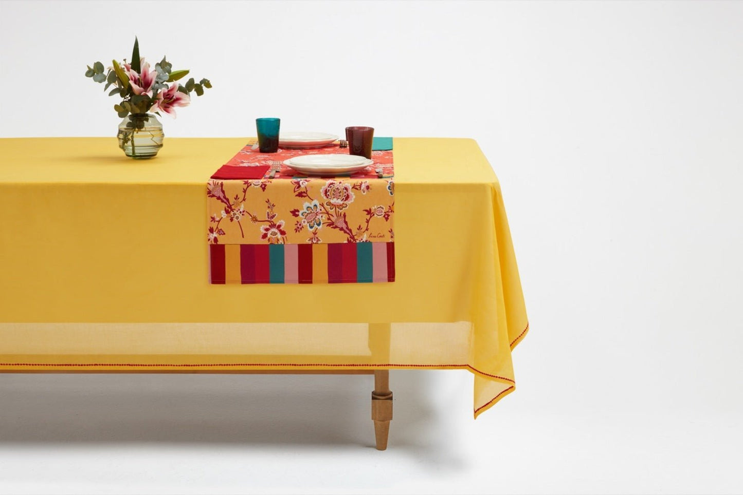 Swiss Geranium Yellow - Table Runner | Lisa Corti - Bon Ton goods