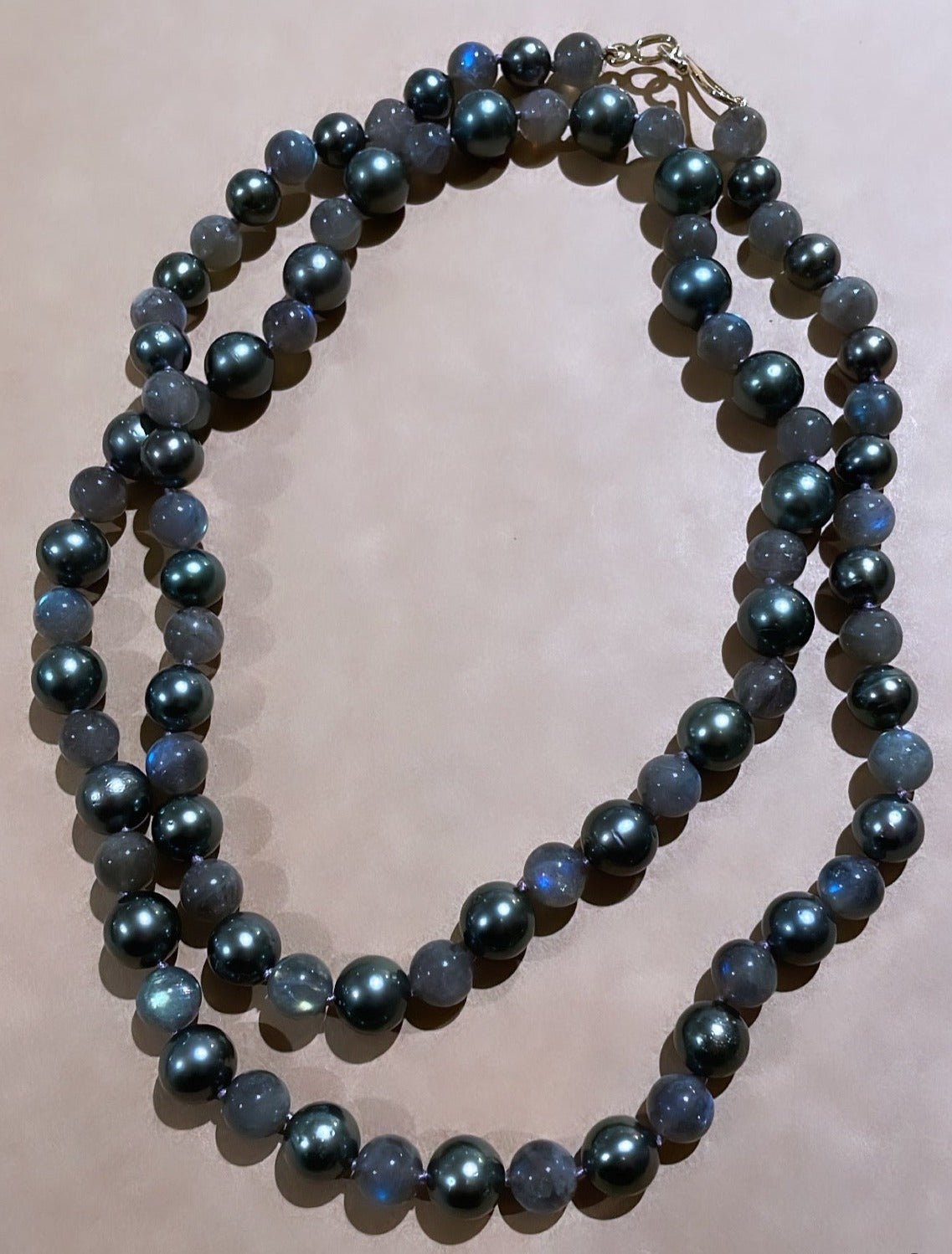 Tahitian Pearl and Labradorite Necklace - Bon Ton goods
