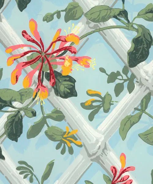 Tapetorama Wallpaper Honeysuckle Trellis - Bon Ton goods