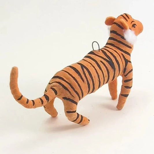 Tiger Ornament/Figure - Vintage Inspired Spun Cotton | Vintage by Crystal Spun Cotton Ornament - Bon Ton goods