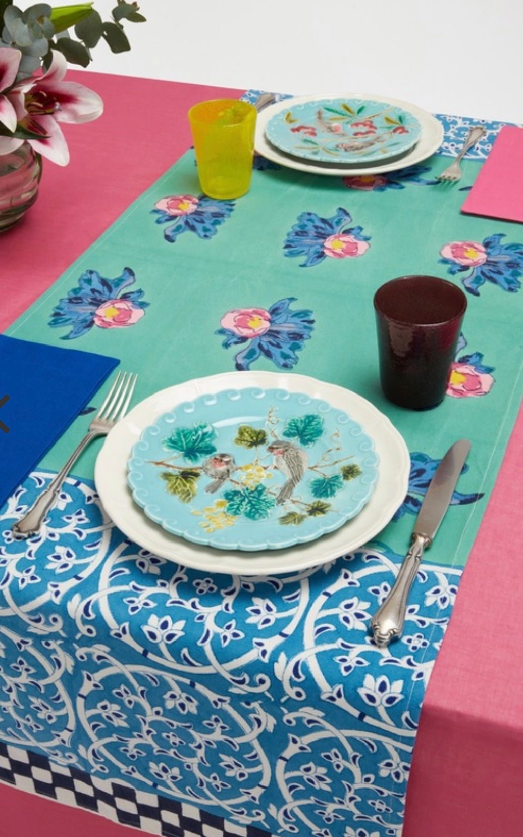 Tiles Green - Table Runner - Bon Ton goods