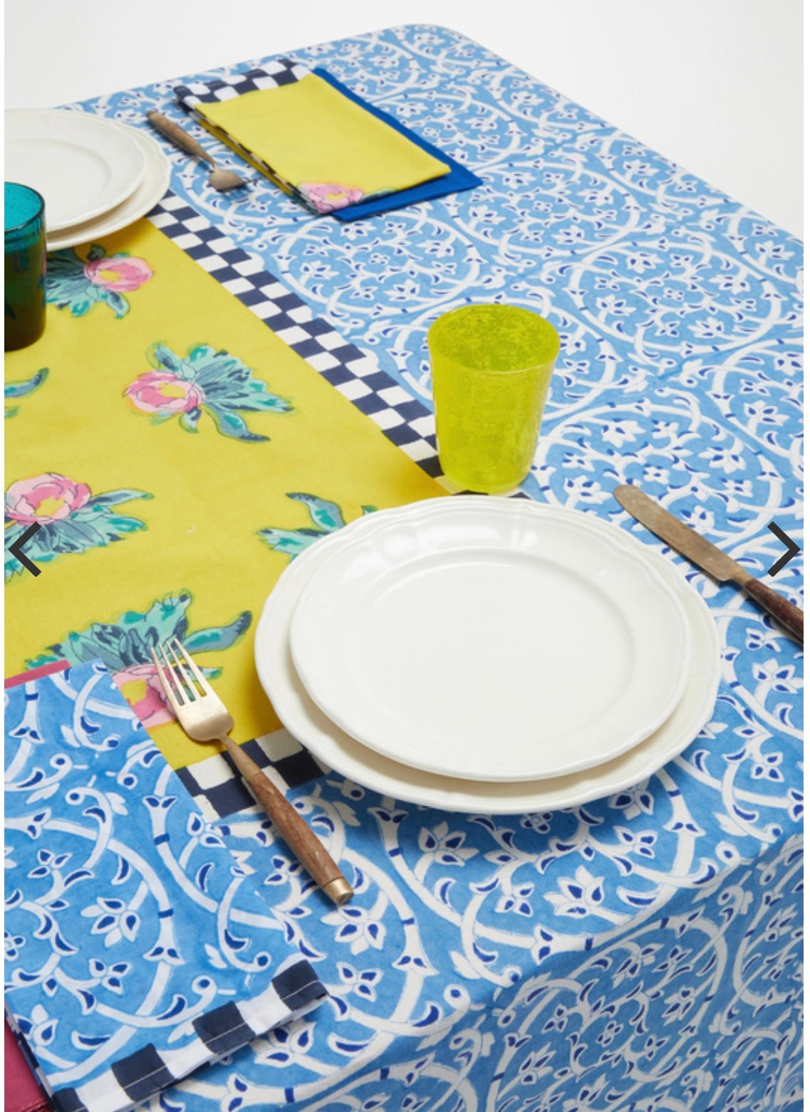Tiles Yellow - Cotton Cloth - Bon Ton goods