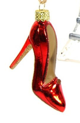 Tiny Paris - Crimson Stiletto | Christmas Ornament - Bon Ton goods