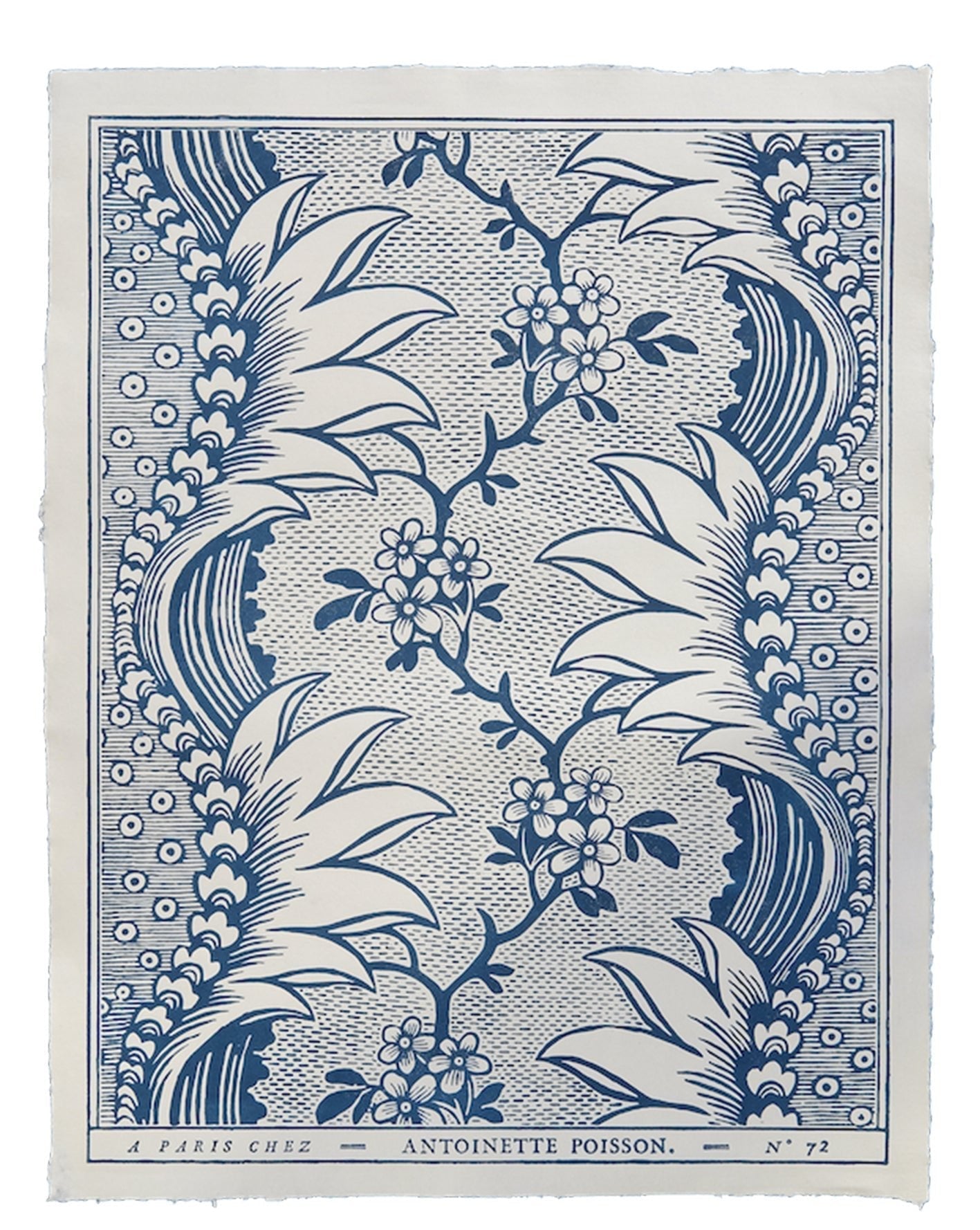 'Torrent' Bleu Indigo Handmade Domino Paper | Antoinette Poisson - Bon Ton goods
