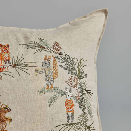 Tree Trimmers Wreath Pillow | Coral & Tusk - Bon Ton goods