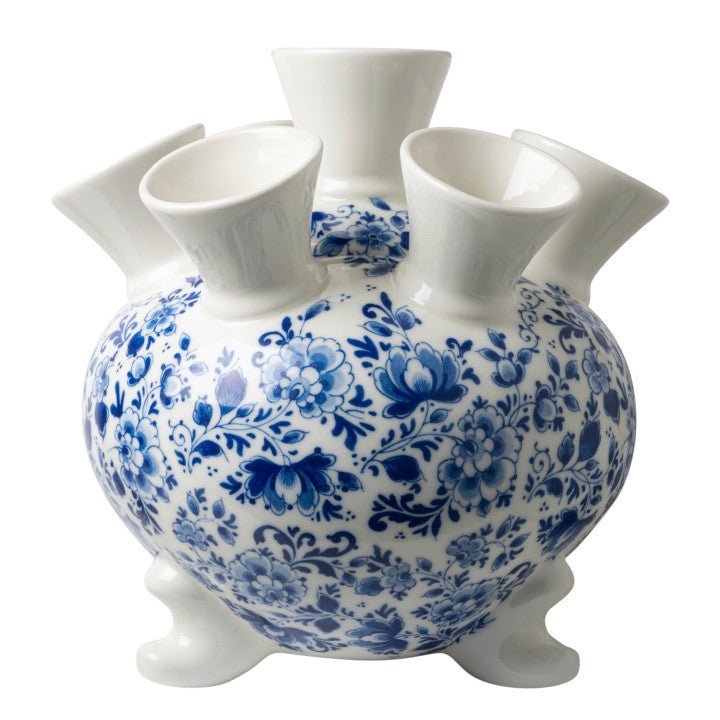 Tulip Vase on Legs Dainty Flower - Large Tulip Vase | Heinen Delfts Blauw - Bon Ton goods