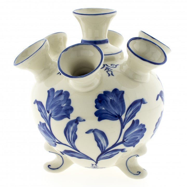 Tulip Vase on Legs with Blue Tulip - Large | Heinen Delfts Blauw - Bon Ton goods