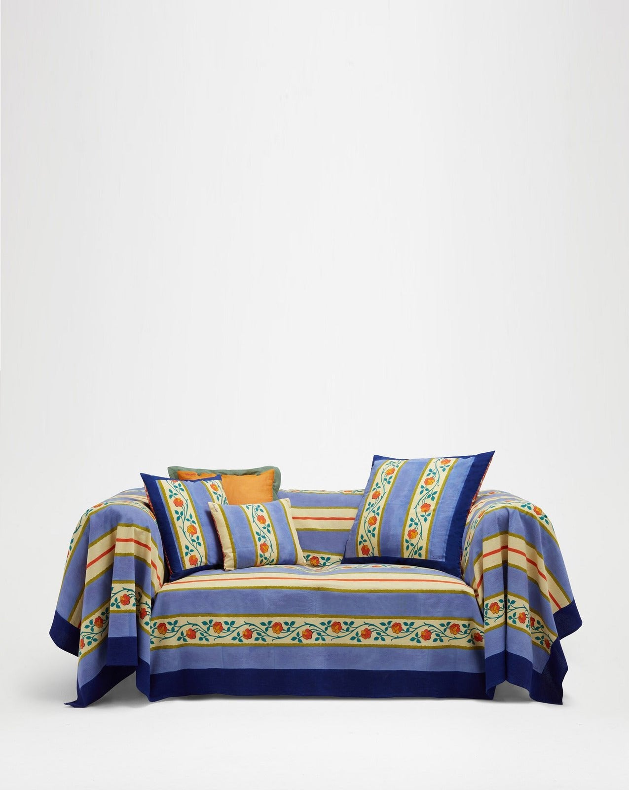 Varanasi Stripes Pervinch Pillow - Bon Ton goods