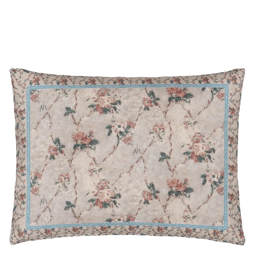 Vintage Floral Linen Cushion | John Derian - Bon Ton goods