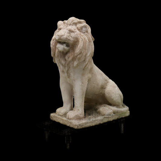 Vintage Lion Garden Sculpture, Concrete, Early 20th Century - Bon Ton goods