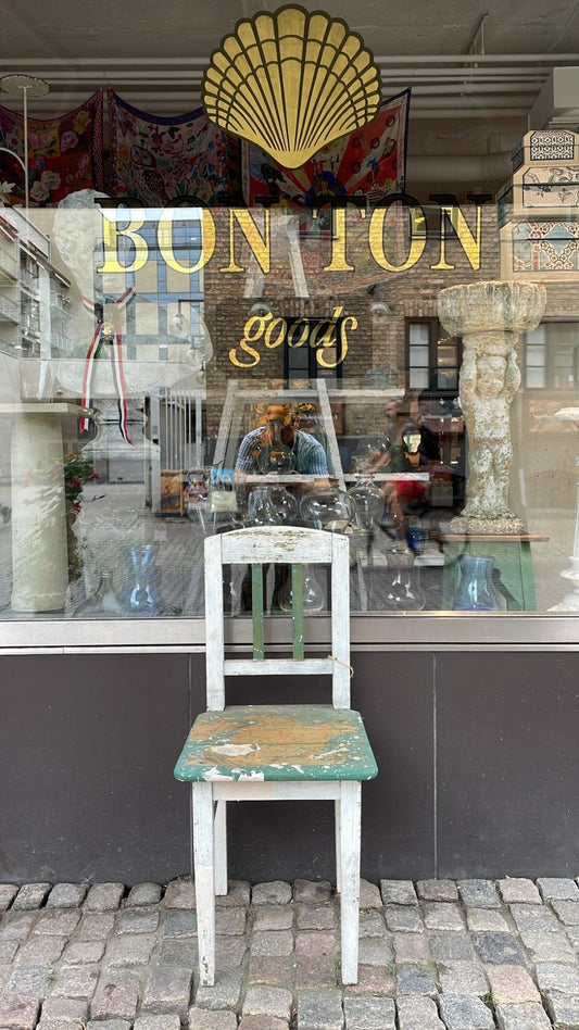 Vintage Painted Wooden Chair - Bon Ton goods