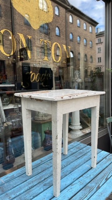 Vintage Rustic Garden Table — Painted White - Bon Ton goods