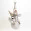 White Winter Santa Ornament | Vintage by Crystal Spun Cotton Ornament - Bon Ton goods