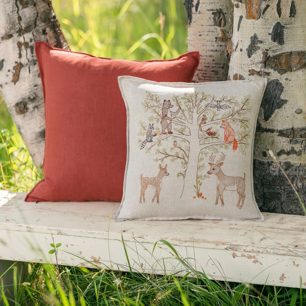 Woodland Living Tree Pillow - Bon Ton goods