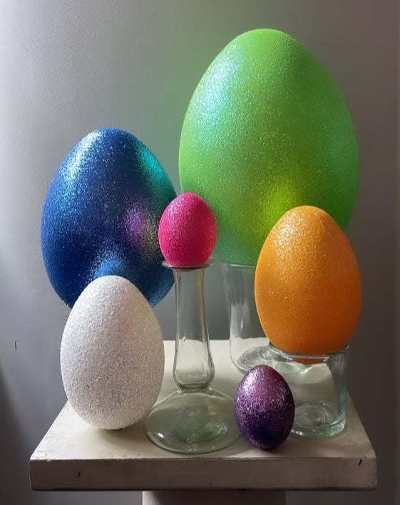 Brilliant White Glitter Egg