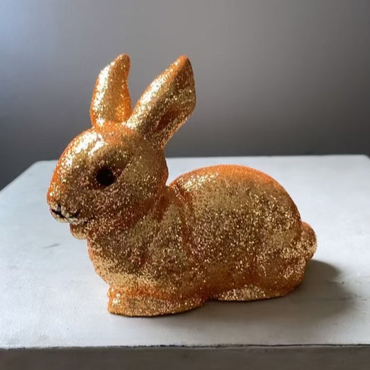 Golden Glitter Extra Small Bunny Lying | Ino Schaller