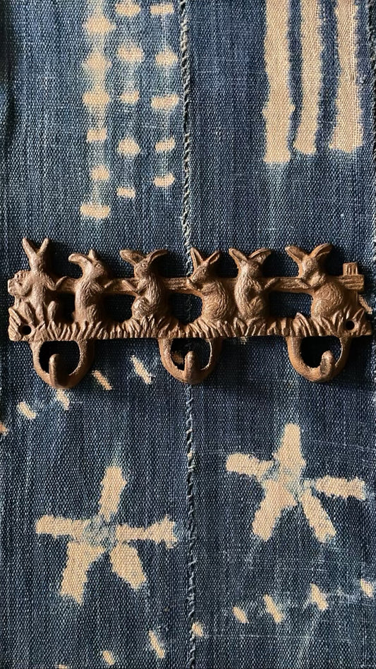 Cast Iron Hook Bunnies - Vintage
