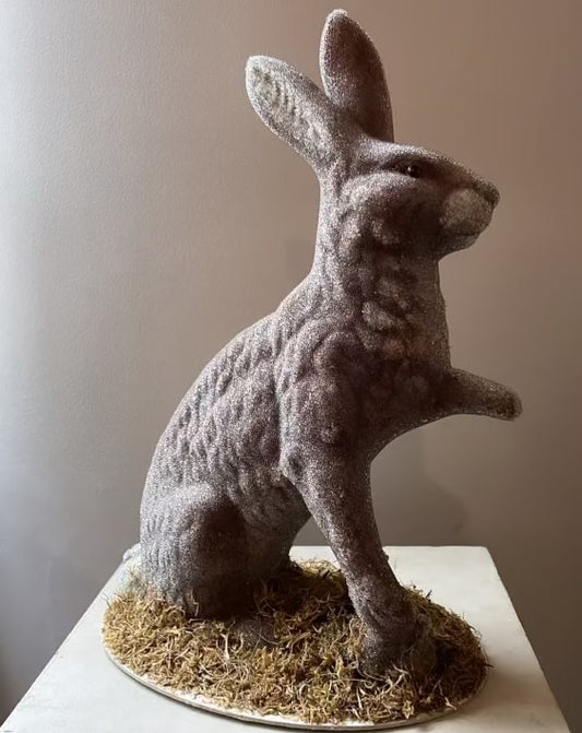 Brown Beaded Bunny Sitting on Grass | Ino Schaller