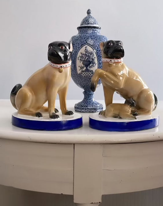 Antique Italian Set of Pugs