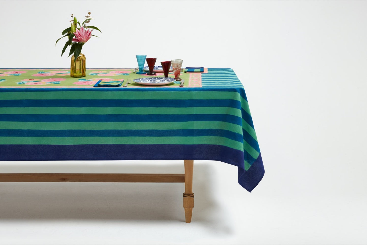 NIZAM ACID GREEN - Cotton Cloth - 220x350 Lisa Corti