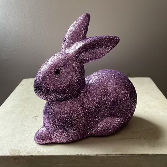 Light Purple Glitter Little Bunny Lying | Ino Schaller