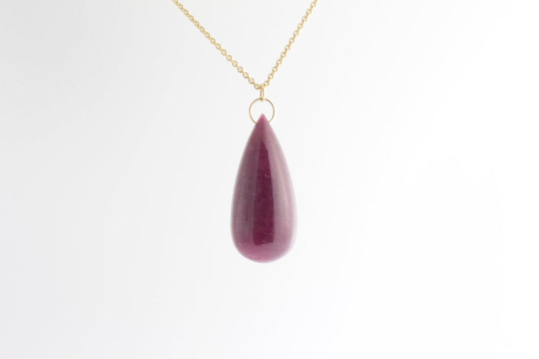 A Statement of Elegance: The Large Ruby Drop Pendant by Mikkel Brøgger - Bon Ton goods