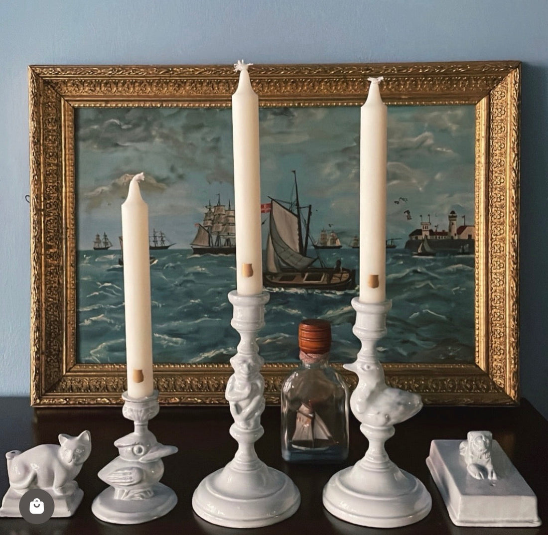Astier de Villatte animal candlesticks styled at BON TON goods