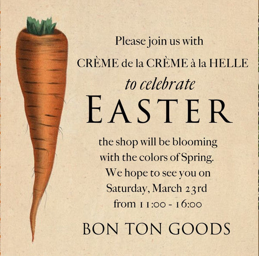 EASTER INVITATION - March 23 with Helle! - Bon Ton goods