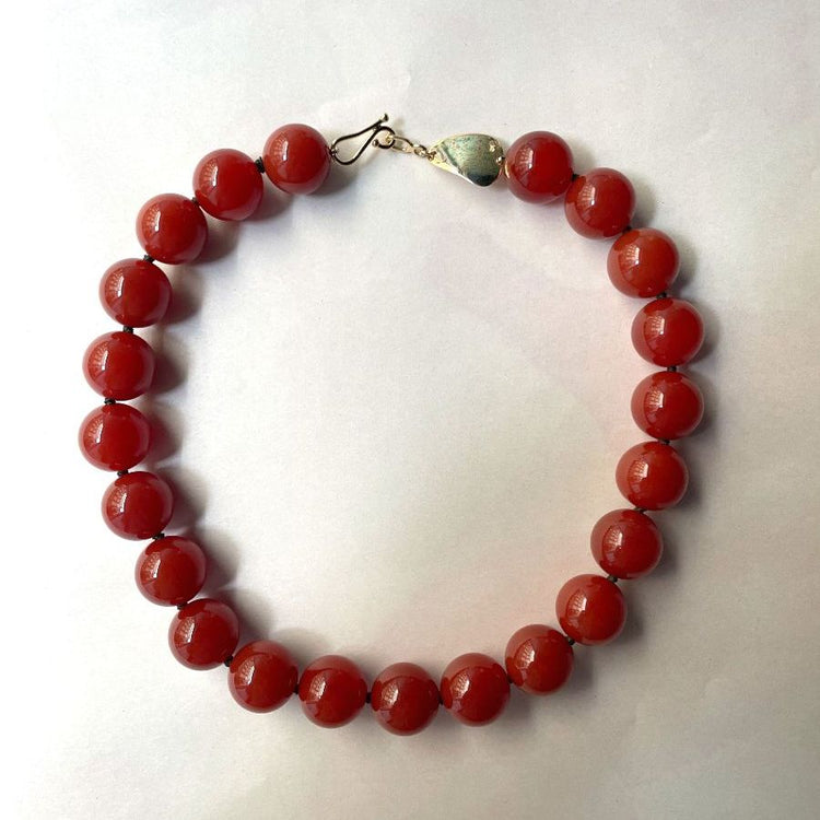 Carnelian bead necklace from the Autumn Jewels collection by Mikkel Brøgger