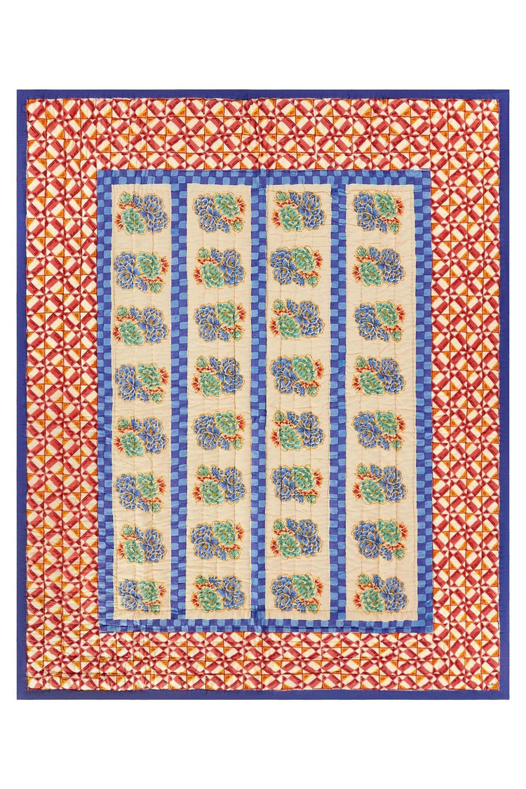 Positano Red Tiles quilt by Lisa Corti in The Autumn House seasonal collection at BON TON goods