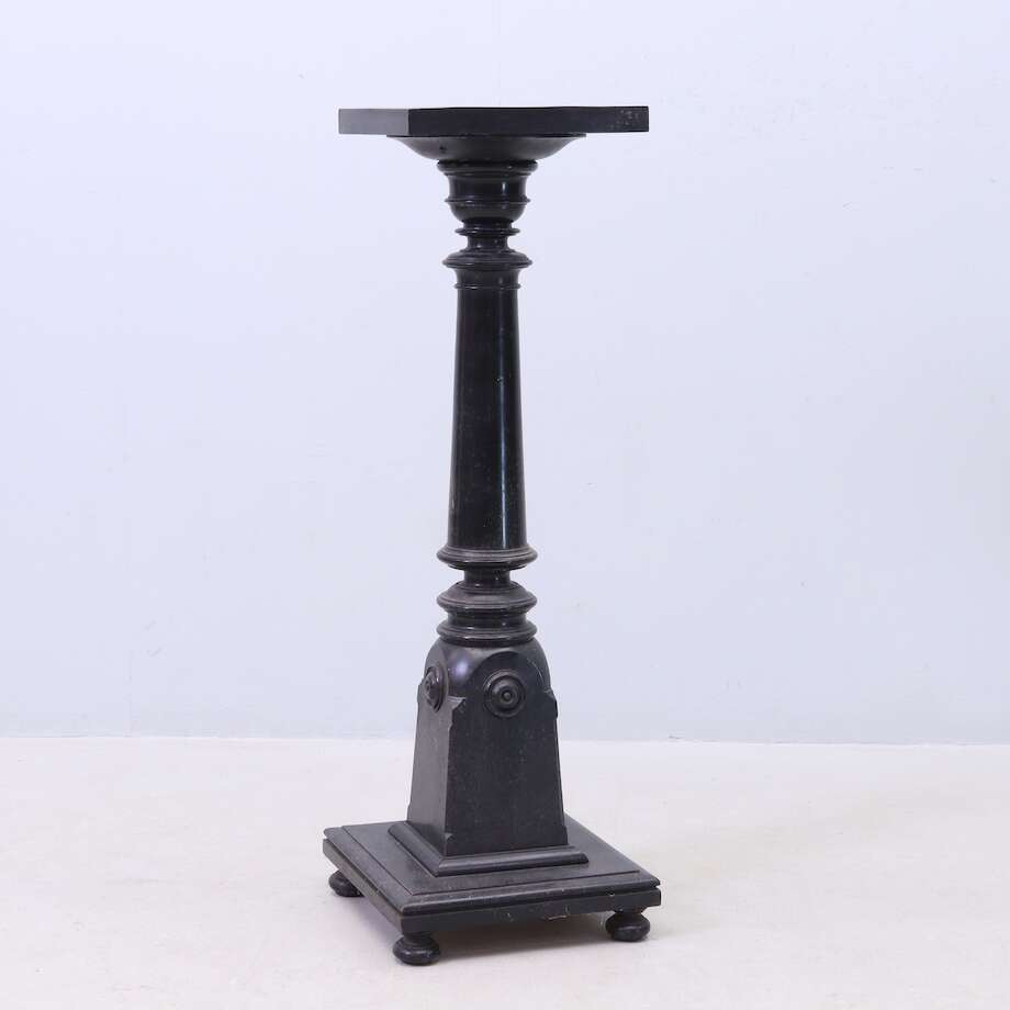 19th Century Blackened Wood Pedestal