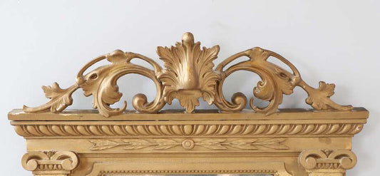 Gustavian Mirror, Early 19th Century (c. 1800–1825), Giltwood, 182 × 84 cm