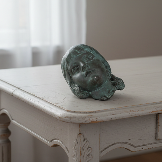 John Börjesson Plaster Sculpture Face, Swedish Sculptor, Late 19th Century