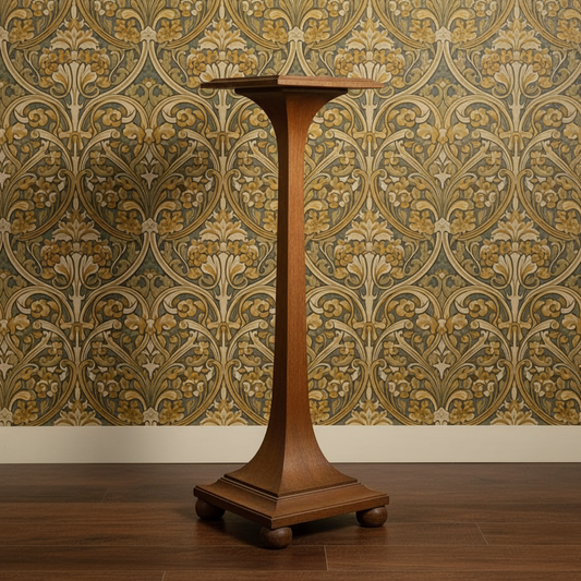 Early 20th Century French Art Nouveau Oak Pedestal